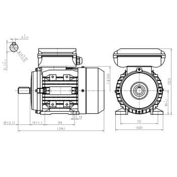 Silnik elektryczny jednofazowy 1,1kW 2800 obr/min. 80B3